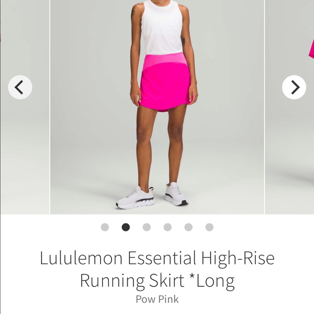 NWT Lululemon Essential HR Run Skirt *Long in Pow Pink 💖